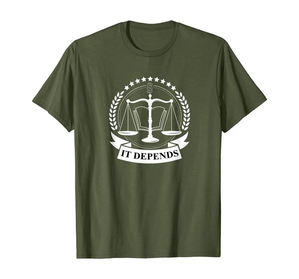 

It Depends Attorneys Justice T Shirt Lawyer Gifts, Mainly pictures