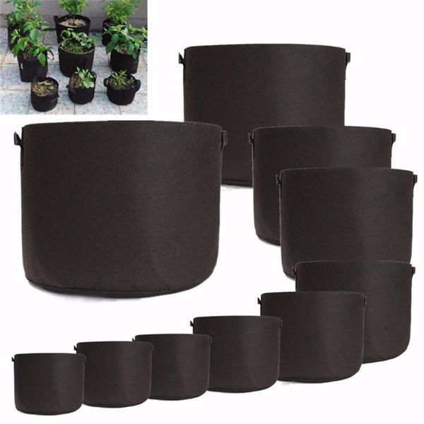 

planters & pots plant grow bag 1/2/3/5/7/10/15/20/25/30 gallon non-woven fabrics black home garden tool vegetable potato planting pot