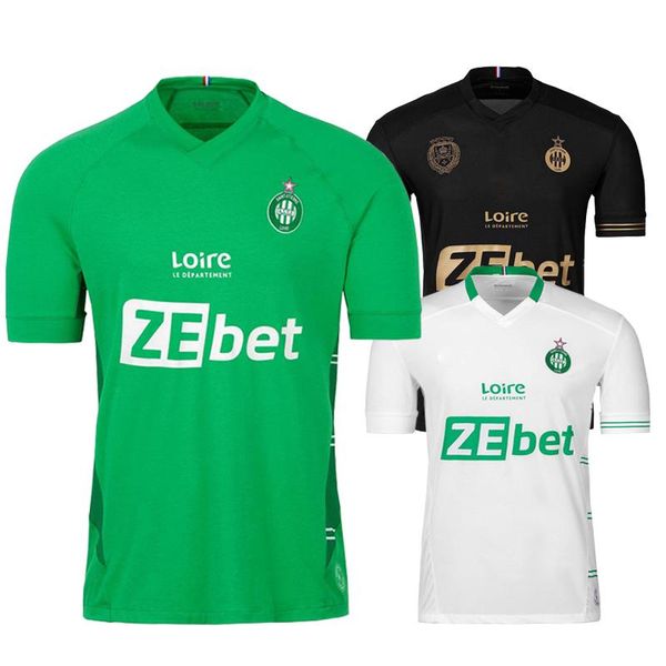 

men's t-shirts 2021 2022 as saints-etienne soccer khazri mens suit jersey 20 21 asse st etienne sets aholou shirts, White;black