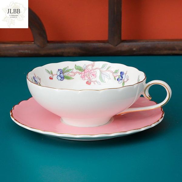 

mugs european style light luxury gold lace coffee cup afternoon tea home set bone china and saucer