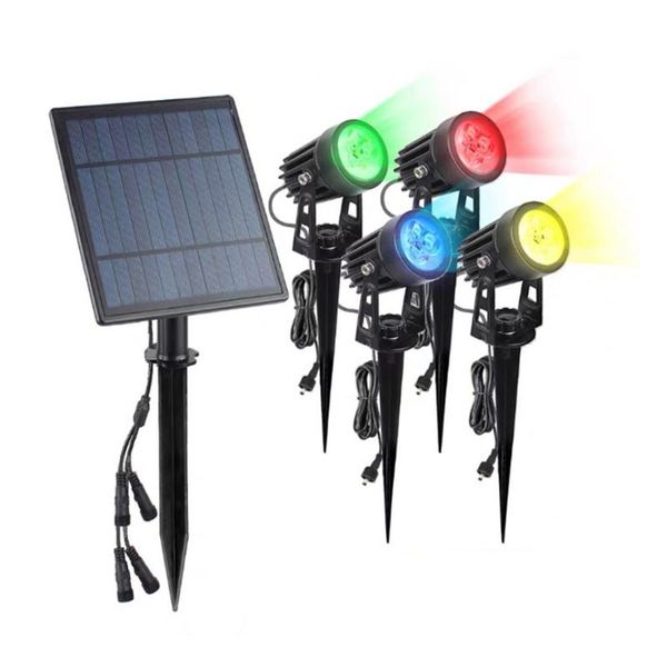 

solar powered landscape spotlight outdoor waterproof garden exterior wall lights pool lawn driveway security lamps
