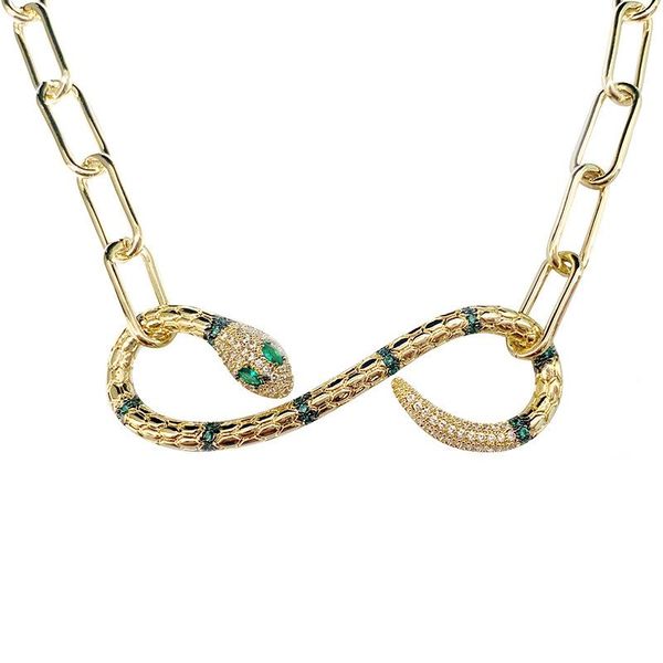

chains net red exotic snake short clavicle chain female golden snake-shaped retaining ring necklace light luxury, Silver