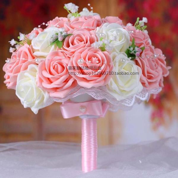 

wedding flowers simulation holding bride bridesmaids korean flower bouquet players