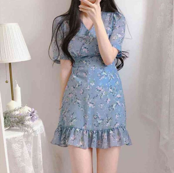 

floral ruffle party dress women v neck vestido white elegant korean summer beach flower blanco robe femme elbise sukienk