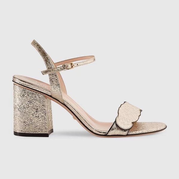 

luxury high heels leather sandal suede mid-heel 2021 women designer sandals summer beach wedding shoes size 35-40 with box, Black
