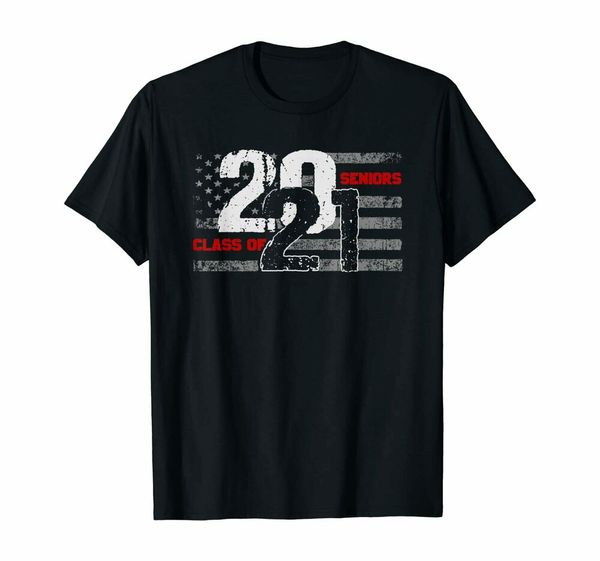 

class of 2021 distressed american flag seniors t-shirt, White;black