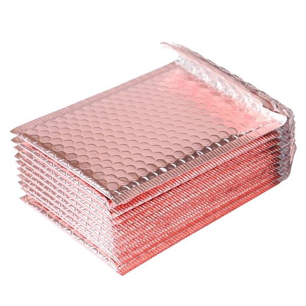 

gift wrap 10pcs 15x20 + 4cm rose gold bubble envelop mailer voor