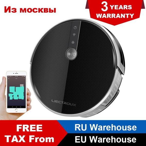 

robot vacuum cleaner 4000pa suction map navigation with memory clean show on wifi app electric water tank cleaners