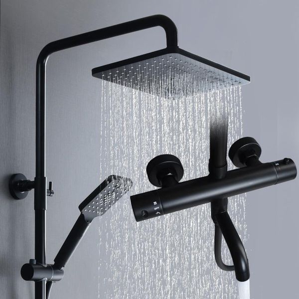 

shower system wall constant temperature mixer taps brass faucet mounted mixers bathroom set sets