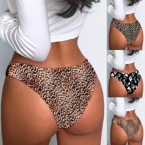 

women's panties women temptation low-rise fashion leopard print lingerie underwear briefs nightwear strings, Black;pink