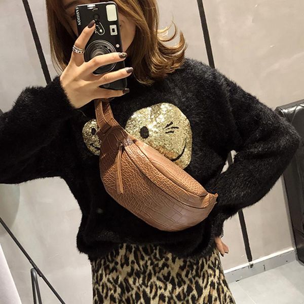 

chest bag waist messenger pu women fanny pack belt bags