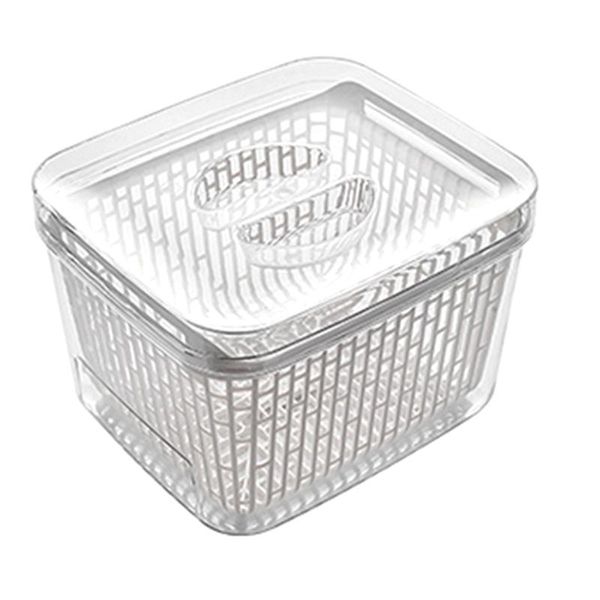 

storage bottles & jars kitchen plastic box fruit fresh-keeping refrigerator mesh sieve organizer basket