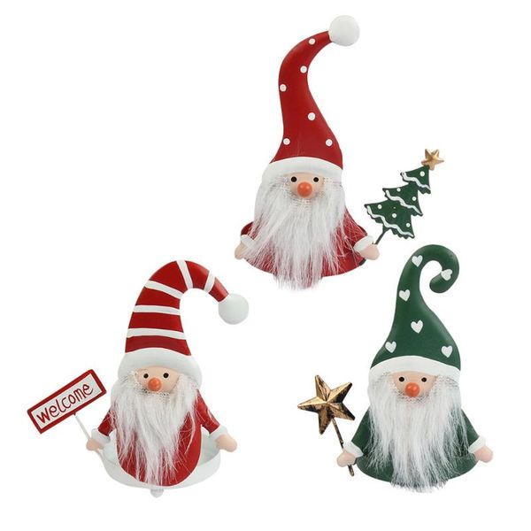 

candle holders 3pcs christmas holder home room decoration iron tray po prop