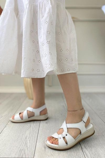 

sandals genuine leather white women 's comfort tmd16030, Black