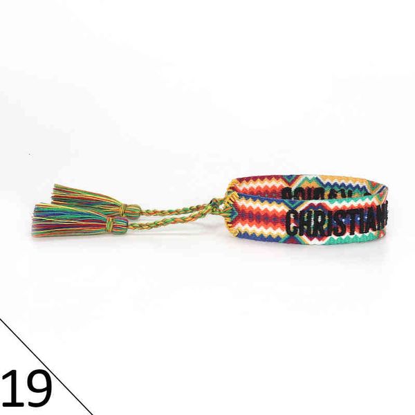 

design luxury 2021 fashion jewelry bracelet di or bohemian creative trinket letter woven simple wrist hand rope 18 qz14, Black
