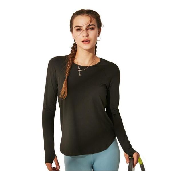 

women yoga outfit t-shirts girls running long sleeve ladies casual sportswear exercise & fitness wear shirt wt188-8, White;red