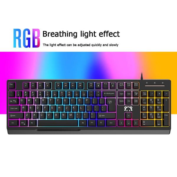 

keys usb wired rgb backlight mechanical hand ergonomic gamer keyboard professional ultra-slim keyboards