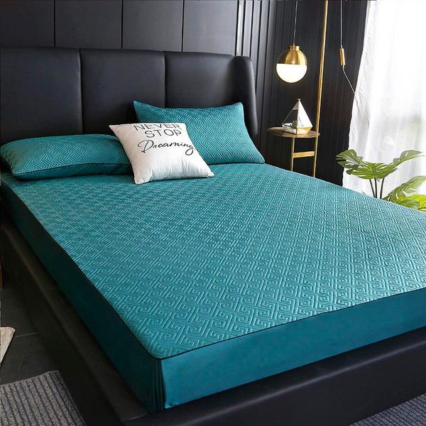 

sheets & sets pure natural latex ice silk mattress cover breathable comfortable sheet style bed quilted queen bedding