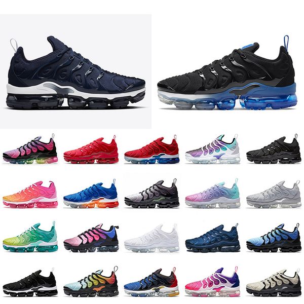 

2021 women mens tn plus big size 13 running shoes black royal midnight blue summer sunset trainers sneakers