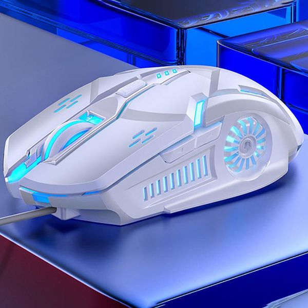 

mice 6d g5 silent wired mouse six-button colorful gaming mechanical for pubg computer laptop