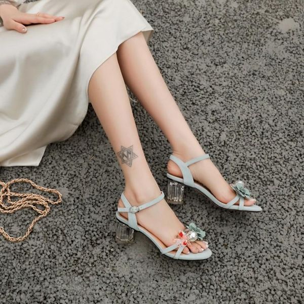 

big size9  11 high heels sandals women shoes woman summer ladies pearl slippers with thick, Black