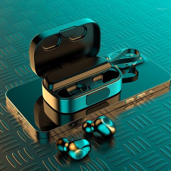 

tws bluetooth 5.0 earbuds earphone 9d stereo in-ear wireless sports headphone 3500mah mirror charge box1