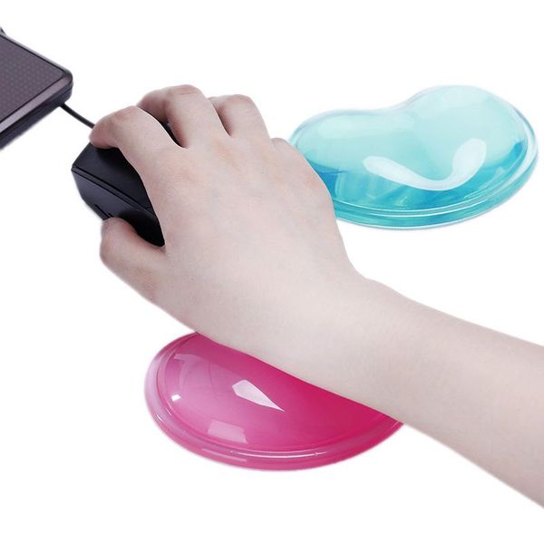 

mouse pads & wrist rests wavy comfort gel computer hand support cushion pad fashion silicone heart-shaped accessory
