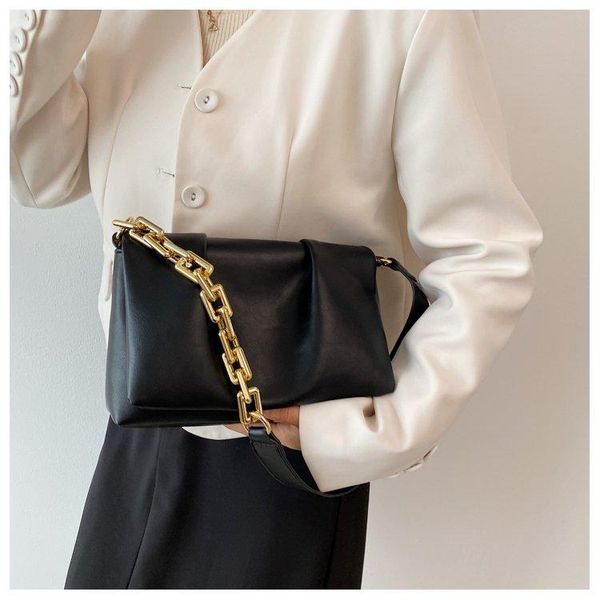 

evening bags pu leather underarm bag for women 2021 trending black shoulder handbags and purses female travel hand