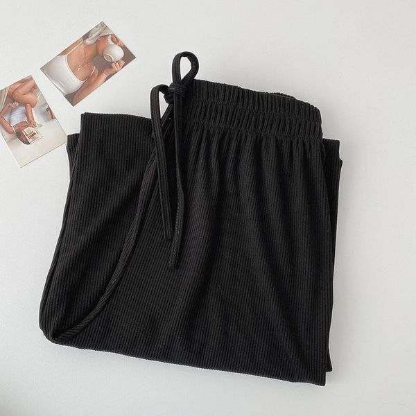 

women's pants & capris wholesale 2021 spring summer autumn fashion casual long women woman female ol wide leg bvy338, Black;white