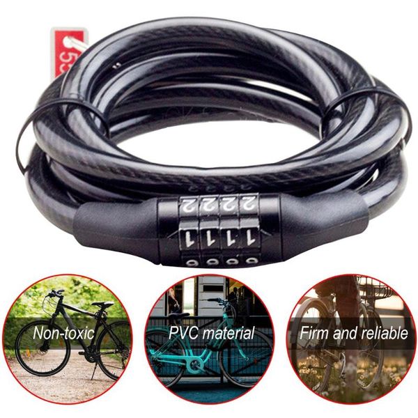 

bike locks mountain bicycle lock cable electric stainless password fixed portable anti-theft steel wire chain for parts