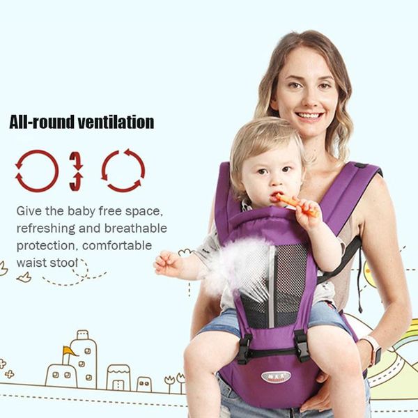 

carriers, slings & backpacks multifunctional breathable double shoulder front hold baby carrier waist stool ergonomic backpack hip seat