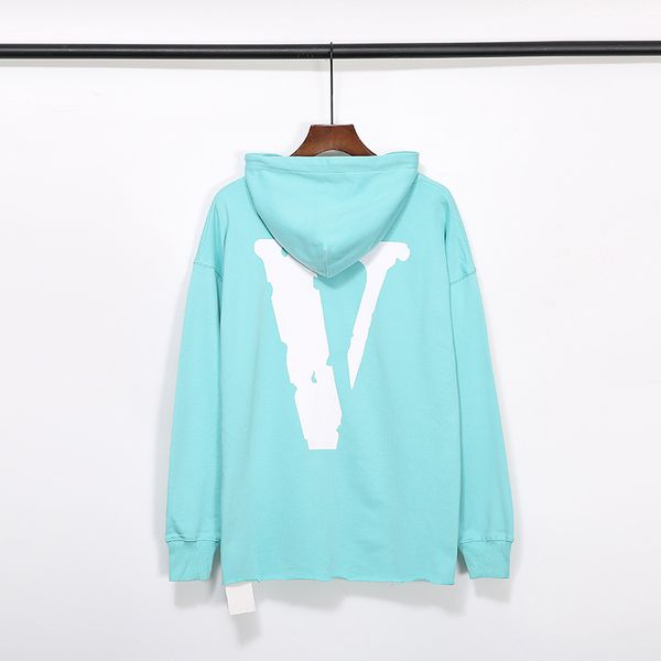 

factory long 2021 brand v hoodie autumn classic alphabet junior couple large loose pullover sweater, Black