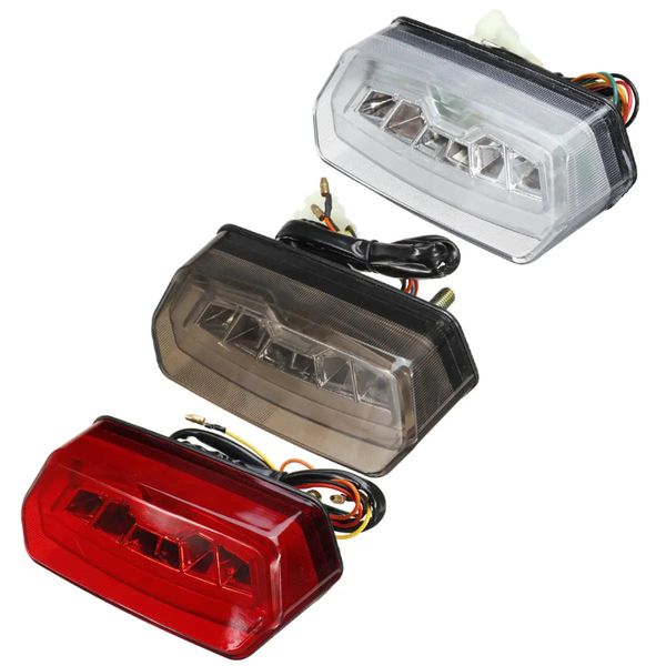 

12v motorcycle led brake rear tail turn signal license integrated light