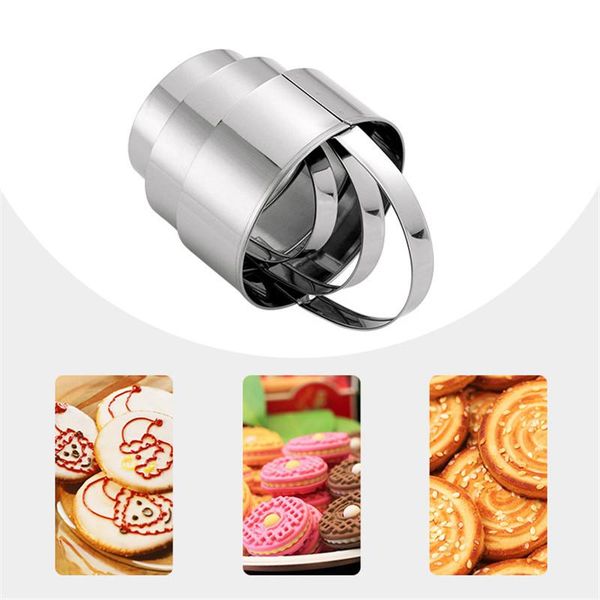 

baking moulds mouldslife three pieces stainless steel cookie cutter set biscuit plain edge round cutters metal ring molds