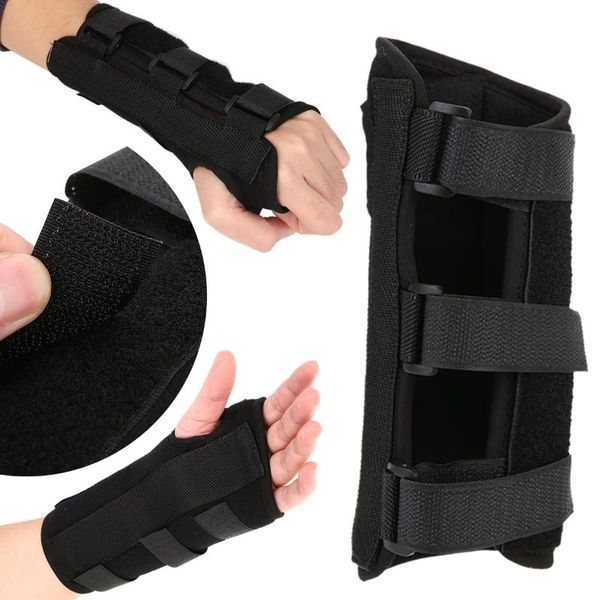 

wrist support brace protective guard gear wristband splint carpal tunnel arthritis sprain breathable right/left, Black;red