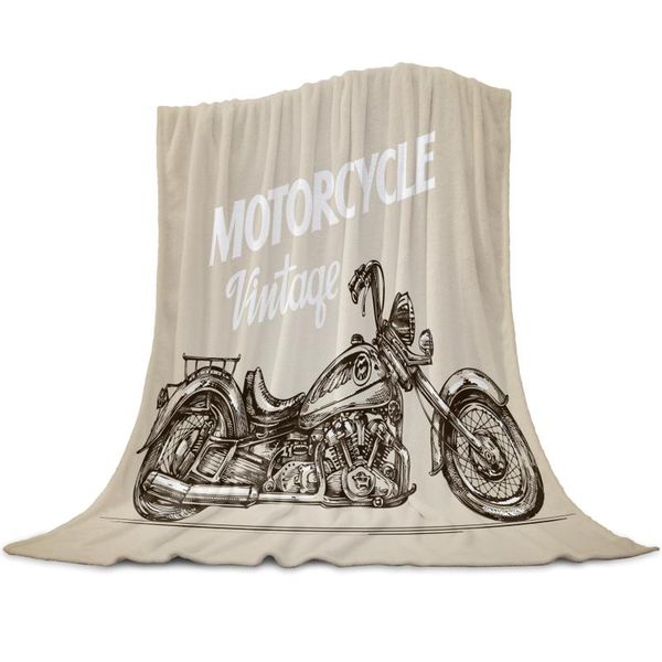 

blankets vintage motorcycle throw blanket soft comfortable microfiber flannel plush warm sofa bed sheets