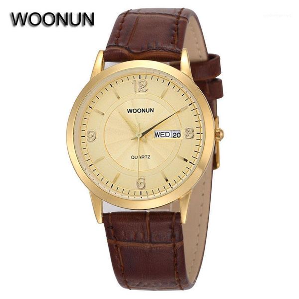 

minimalist mens watches quartz leather date watch thin male wrist relogio masculino herenhorloge reloj para hombre wristwatches, Slivery;brown