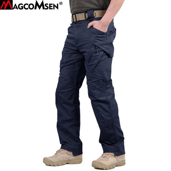 MAGCOMSEN Taktische Hosen Männer Urban IX9 Militär Rip-Stop Armee Kampfhose Baumwolle Multi-Pockets Casual Cargo Arbeit Jagd Hosen 210702