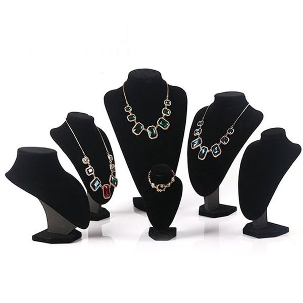 

jewelry pouches, bags display stand black flannel organizer for earring necklace chain and pendant, Pink;blue