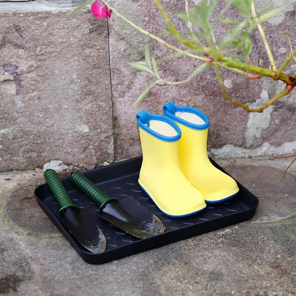 

clothing & wardrobe storage black plastic shoe plate seasoning multi-purpose garden outdoor boot mat tray and for floor protectio @30