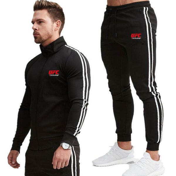 

men's tracksuits 2021 fashion brand long sleeve hoodies stripe pants set male tracksuit sports suit gym for men casual, Gray