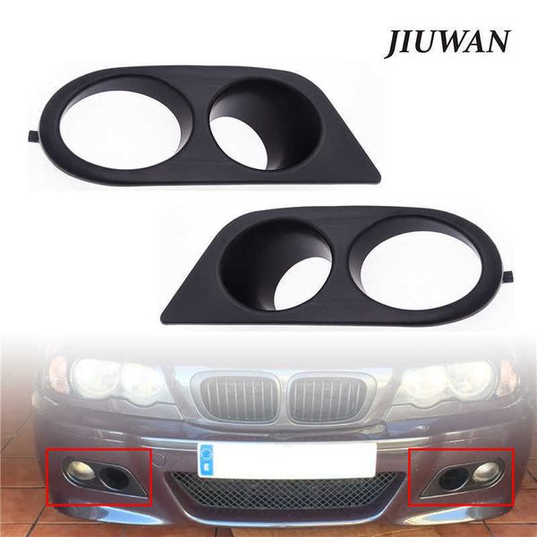 New Front Black Car Bumper Bumper Light Capas Dual Hole Surround Air Duct Alta Qualidade Abs Auto Acessórios para BMW E46 M3 2001-2006