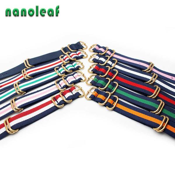 

watch bands soft bracelet nylon strap luxury for nato men sports watchband 18 mm 20 22 table attachment, Black;brown