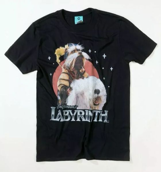 

official labyrinth sir didymus black t-shirt, White;black