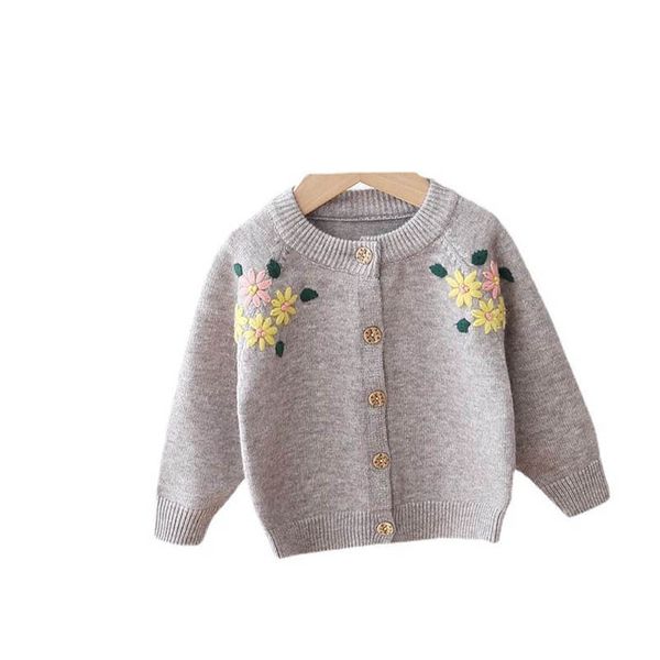 

girls cardigan kids coats baby outerwear cotton crochet knitting patterns children sweaters clothes autumn winter long sleeve jackets embroi, Blue