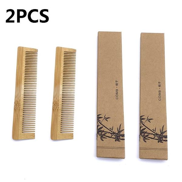 

hair brushes 2pcs natural eco biodegradable bamboo comb massage vent brush brushe care and beauty massager wholesale, Silver