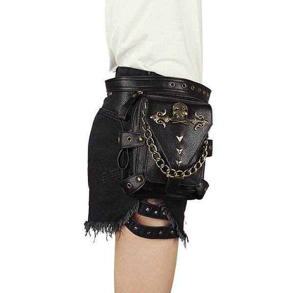 

female steampunk outdoor ladies moto& bike small waist bag bags