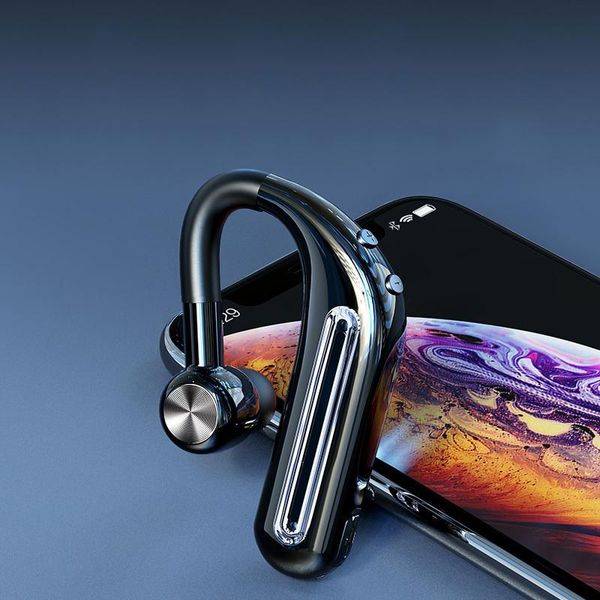 

wireless bluetooth business headset single ear hanging sports ultra-long standby noise reduction button control earphone headphones & earpho