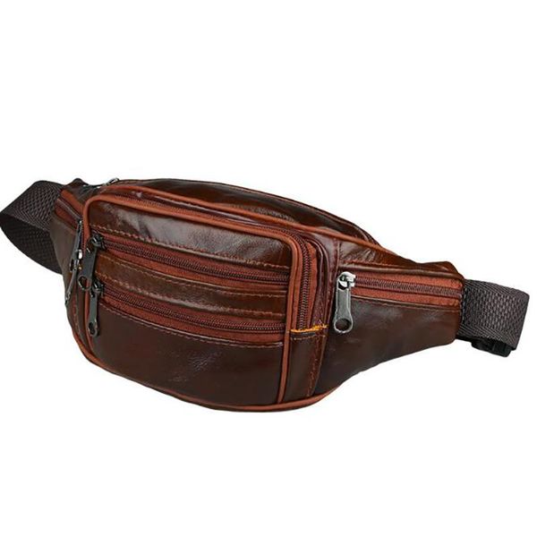

vintage men large capacity chest waist bag fanny multifunction crossbody travel zipper waterproof bags