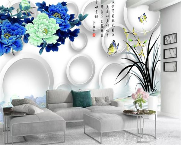 

wallpapers wall papers home decor noble peony by lake orchid living room bedroom wallcovering hd wallpaper